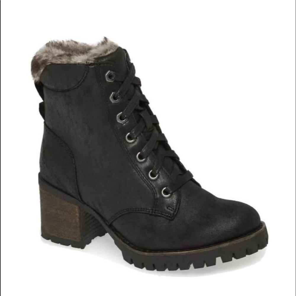 Steve Madden boots with fur trim